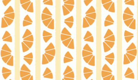 フルーツサンドのパターン（オレンジ）