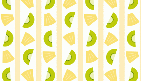 フルーツサンドのパターン（キウイとパイナップル）